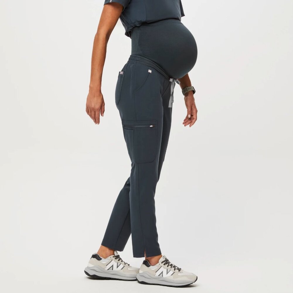 FIGS Yola Maternity Scrub Pants in Dark Harbor